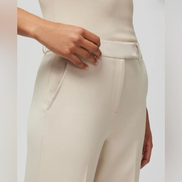 WHBM® Size 12 Luna Wide Leg Trousers in Biscotti Polyester-Spandex NEW - Picture 4 of 11